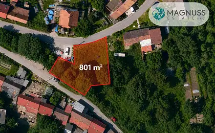 Prodej stavebního pozemku 801 m², Střílky, okres Kroměříž