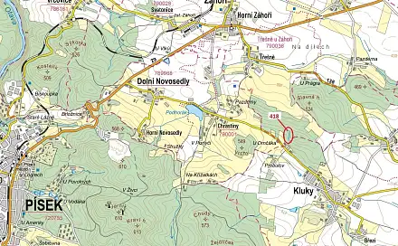 Dražba lesa 4 422 m², Kluky