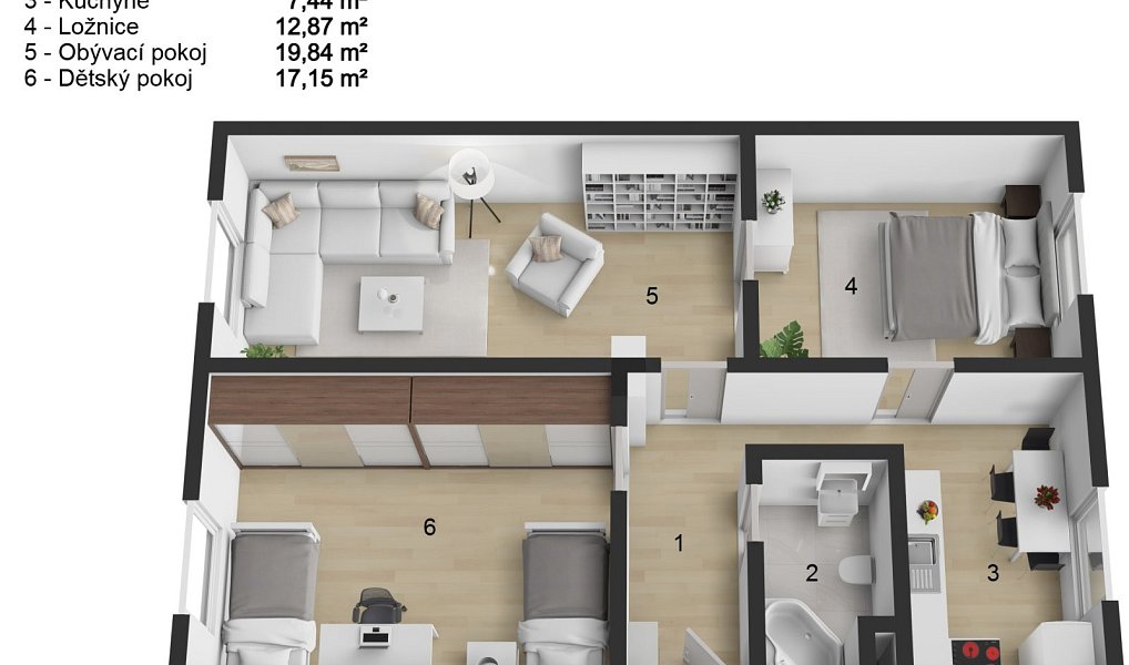 Prodej bytu 3+1 64 m², Trutnov – náhled fotky 3