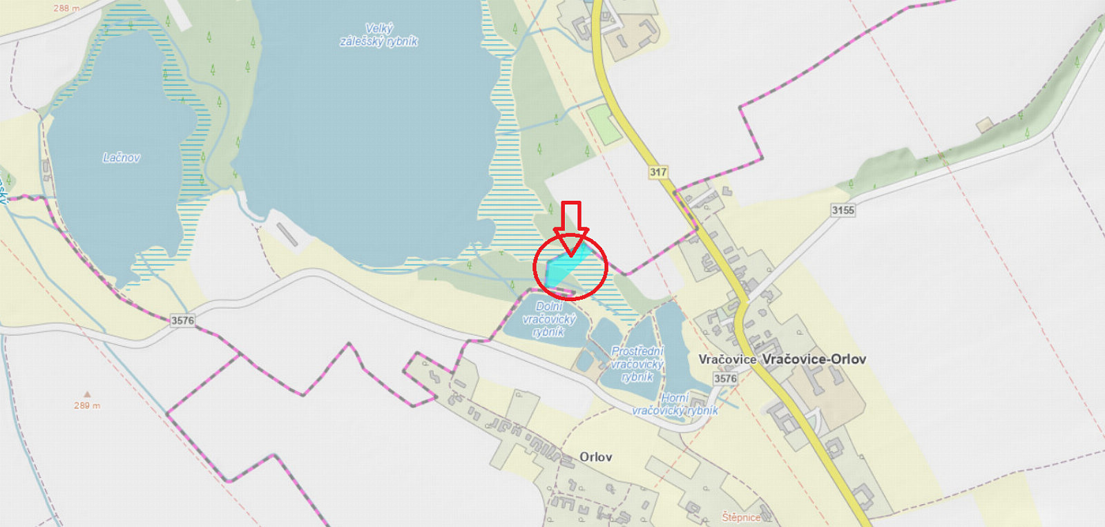 Prodej lesa 2 036 m²