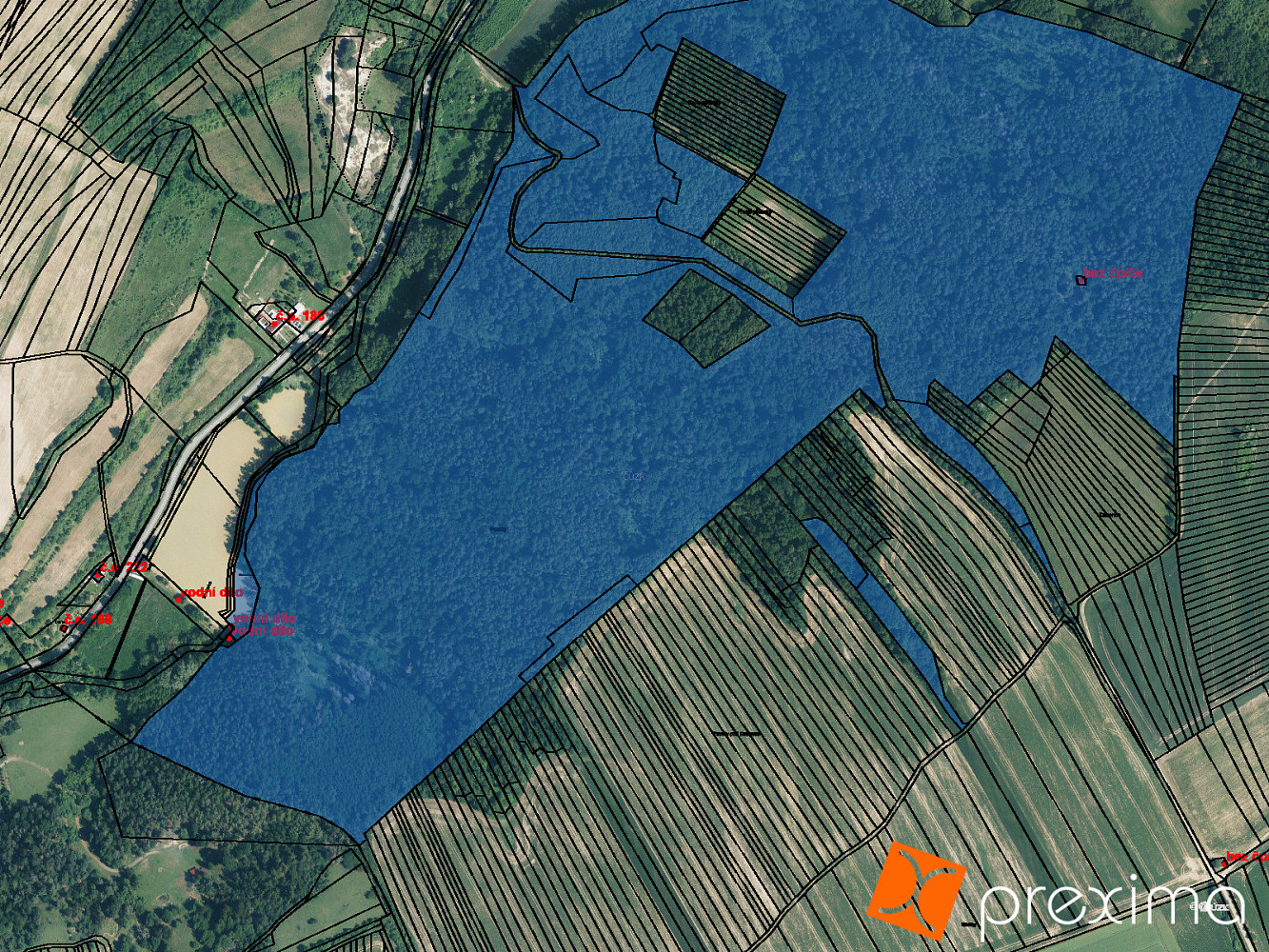 Prodej lesa 1 027 m²