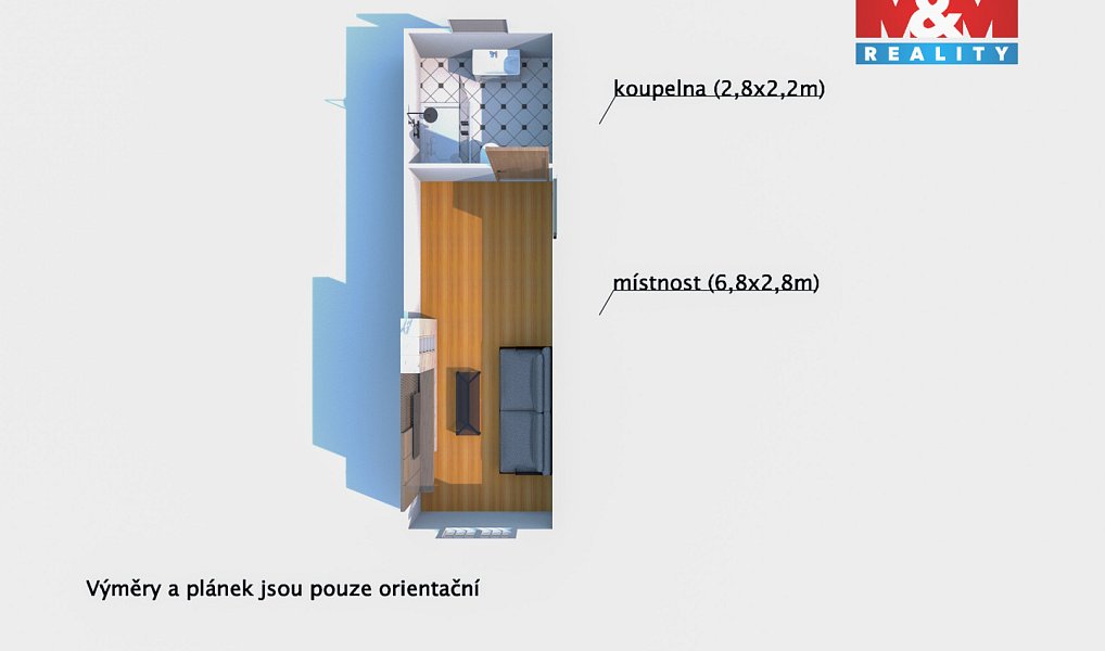 Prodej bytu 1+kk 25 m², Strakonice – náhled fotky 17