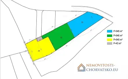 Prodej stavebního pozemku 945 m², Kanfanar, Chorvatsko