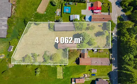 Prodej stavebního pozemku 4 068 m², Kosice, okres Hradec Králové