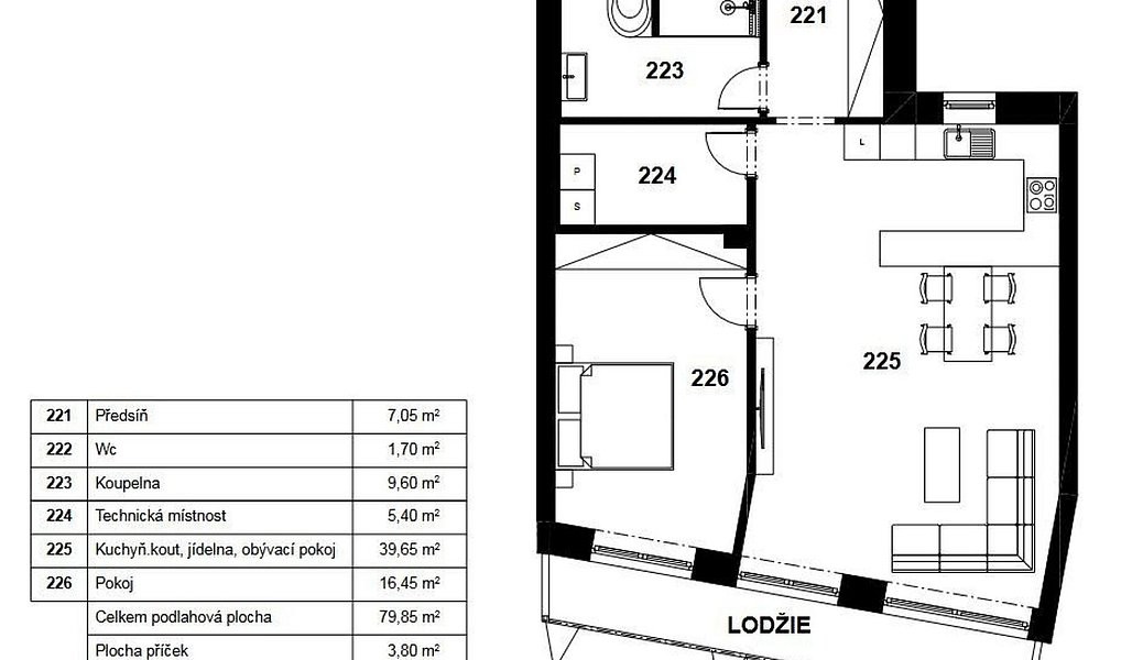 Pronájem bytu 2+kk 84 m², Staré Město – náhled fotky 13