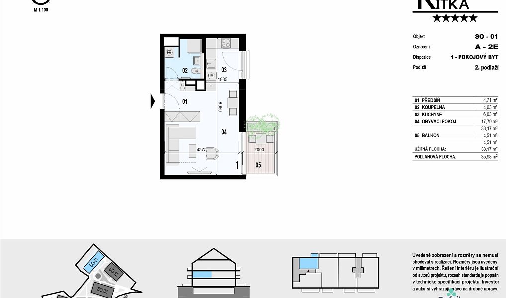 Prodej bytu 1+kk 33 m², Řitka – náhled fotky 13