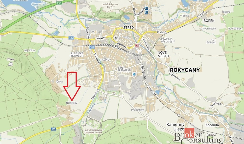 Prodej stavebního pozemku 677 m², Rokycany – náhled fotky 4