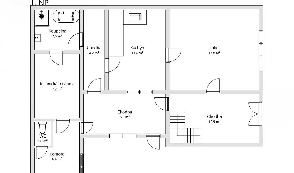Prodej domu 139 m² s pozemkem 139 m², Dub nad Moravou – náhled fotky 21