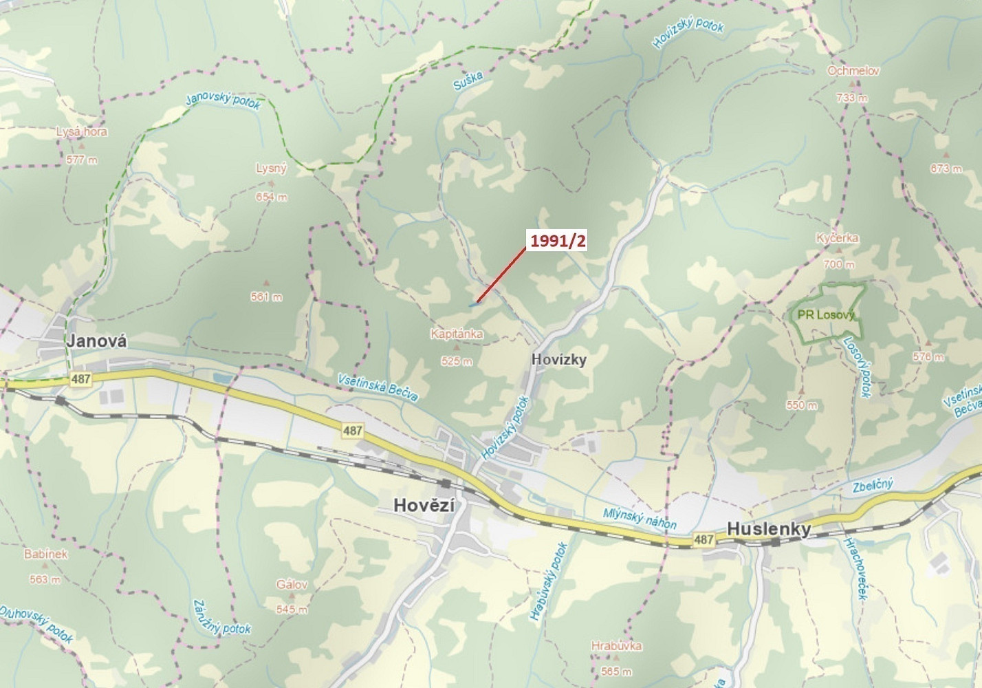 Dražba lesa 933 m²