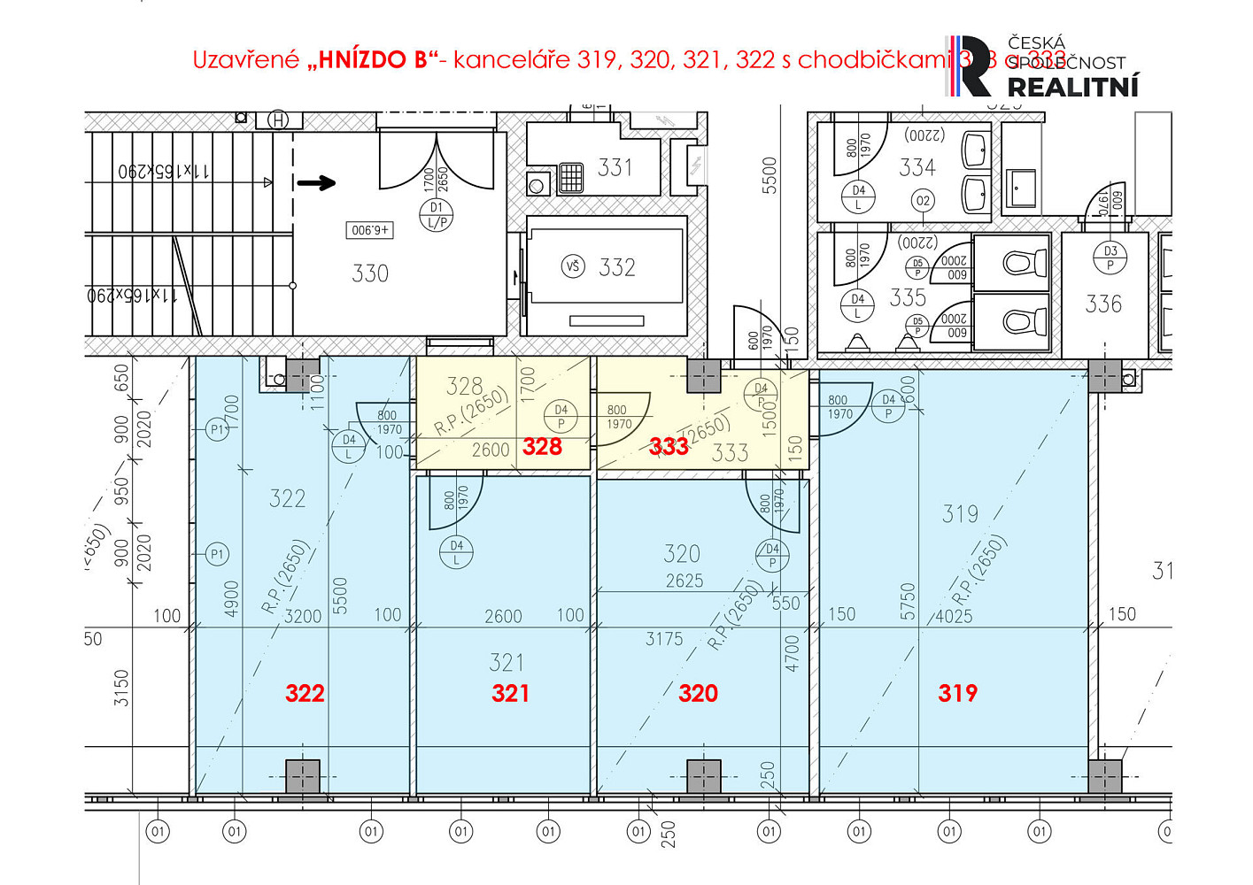 Pronájem kanceláře 82 m²