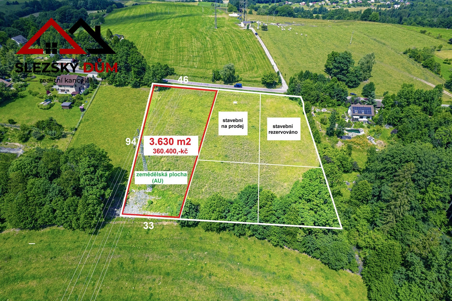 Prodej louky 3 630 m²