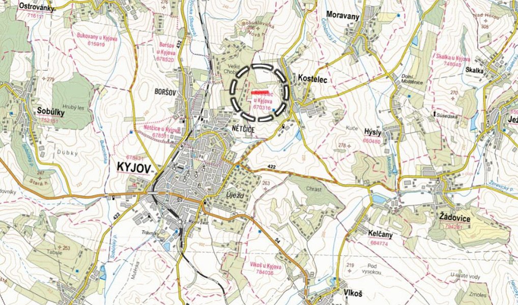 Prodej pole 8 059 m², Kostelec – náhled fotky 3