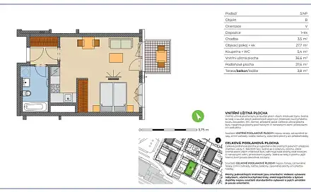 Prodej bytu 1+kk 38 m²