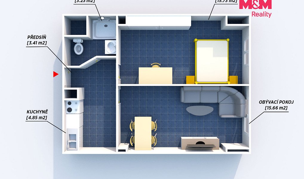Pronájem bytu 2+kk 44 m², Strašice – náhled fotky 2