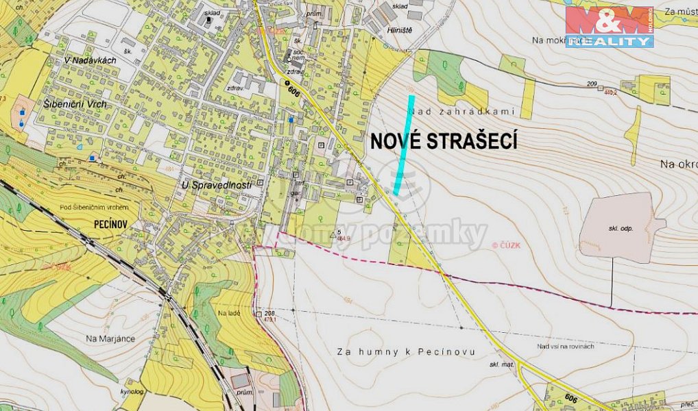 Prodej stavebního pozemku 4 989 m², Nové Strašecí – náhled fotky 2