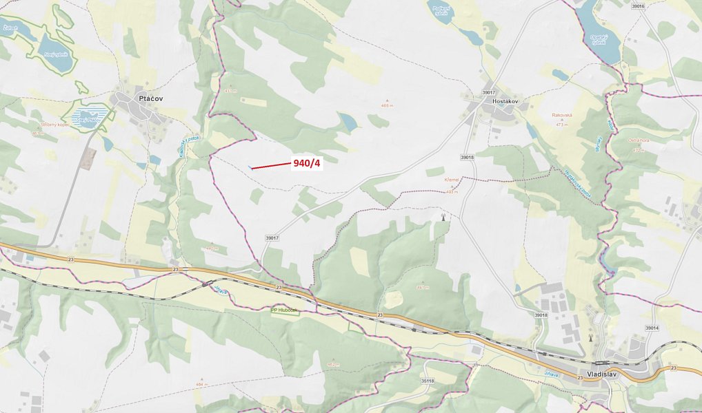 Dražba lesa, 591 m², Třebíč, Kožichovice