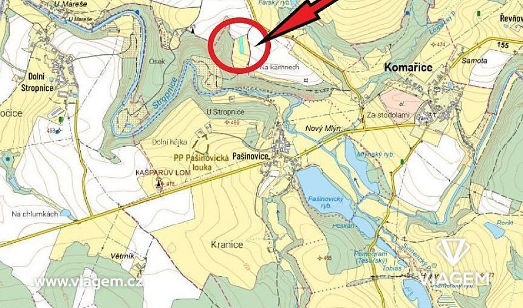 Prodej pole 813 m², Střížov – náhled fotky 4