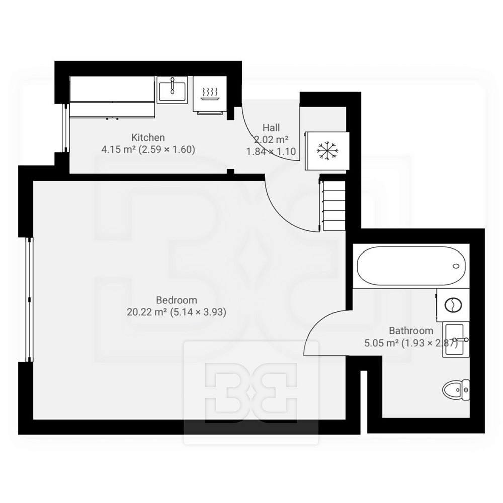 Pronájem bytu 1+1 32 m² – fotografie 3