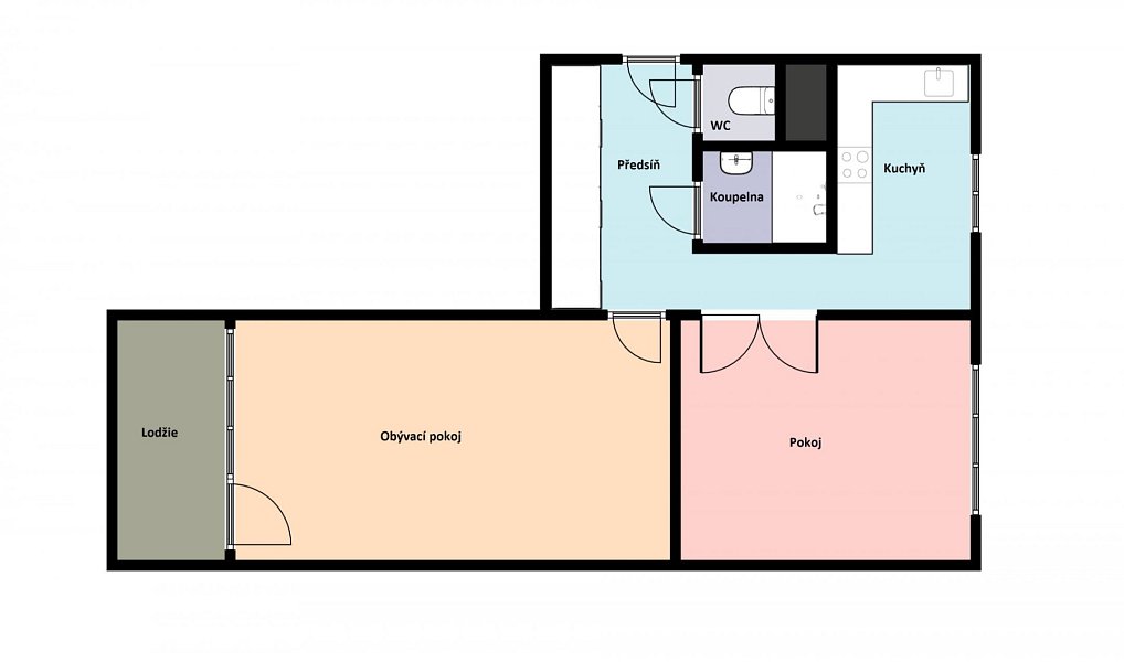 Pronájem bytu 2+1 52 m², Kadaň – náhled fotky 3
