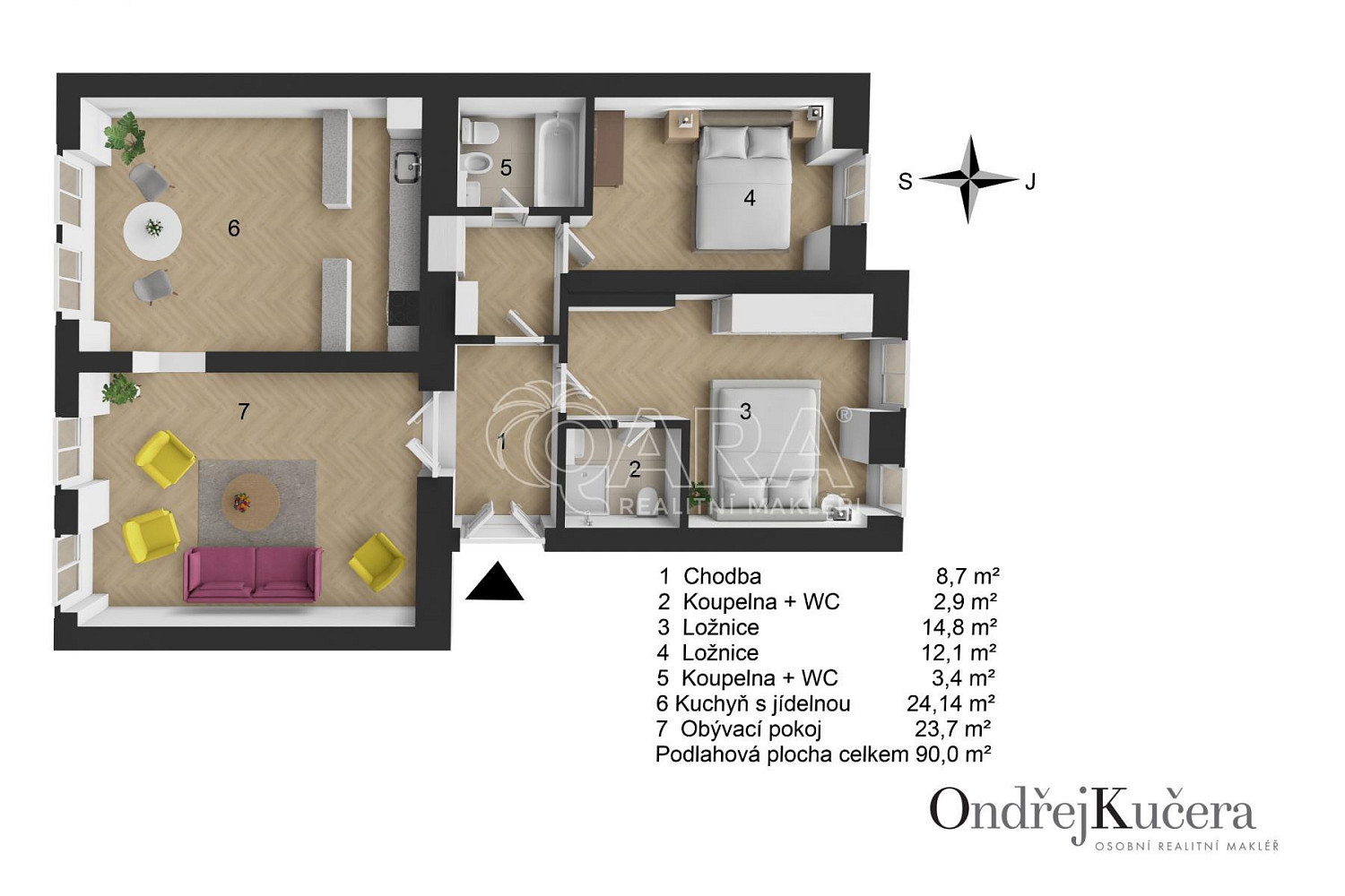 Prodej bytu 3+1 90 m² – fotografie 2