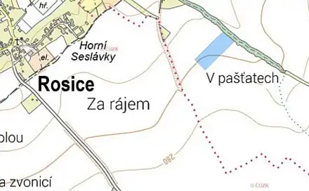 Prodej pole 32 646 m², Rosice, okres Chrudim