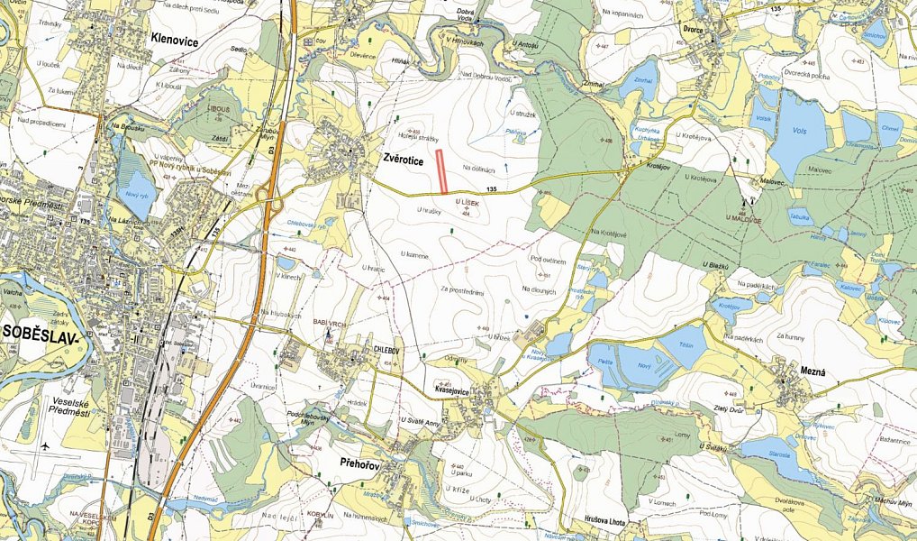 Prodej pole 16 055 m², Zvěrotice – náhled fotky 2