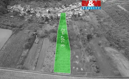 Prodej stavebního pozemku 3 385 m², Milešovice, okres Vyškov