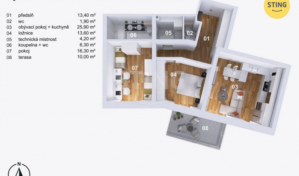 Prodej bytu 3+kk 82 m², Opava – náhled fotky 2