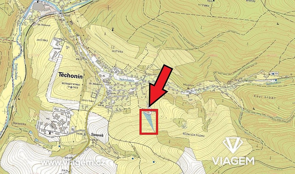 Prodej pole 1 277 m², Těchonín – náhled fotky 5