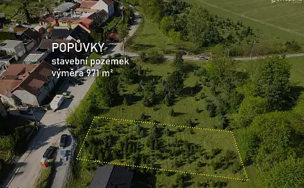 Prodej stavebního pozemku 971 m², Popůvky, okres Brno-venkov