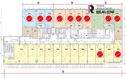 Pronájem kanceláře 29 m², Kvítková, Zlín