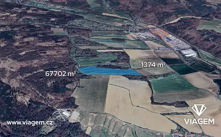 Prodej lesa 4 605 m², Ptení, okres Prostějov