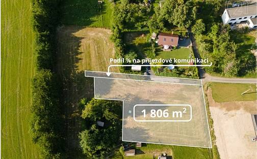 Prodej stavebního pozemku 1 806 m², Tichá, okres Nový Jičín