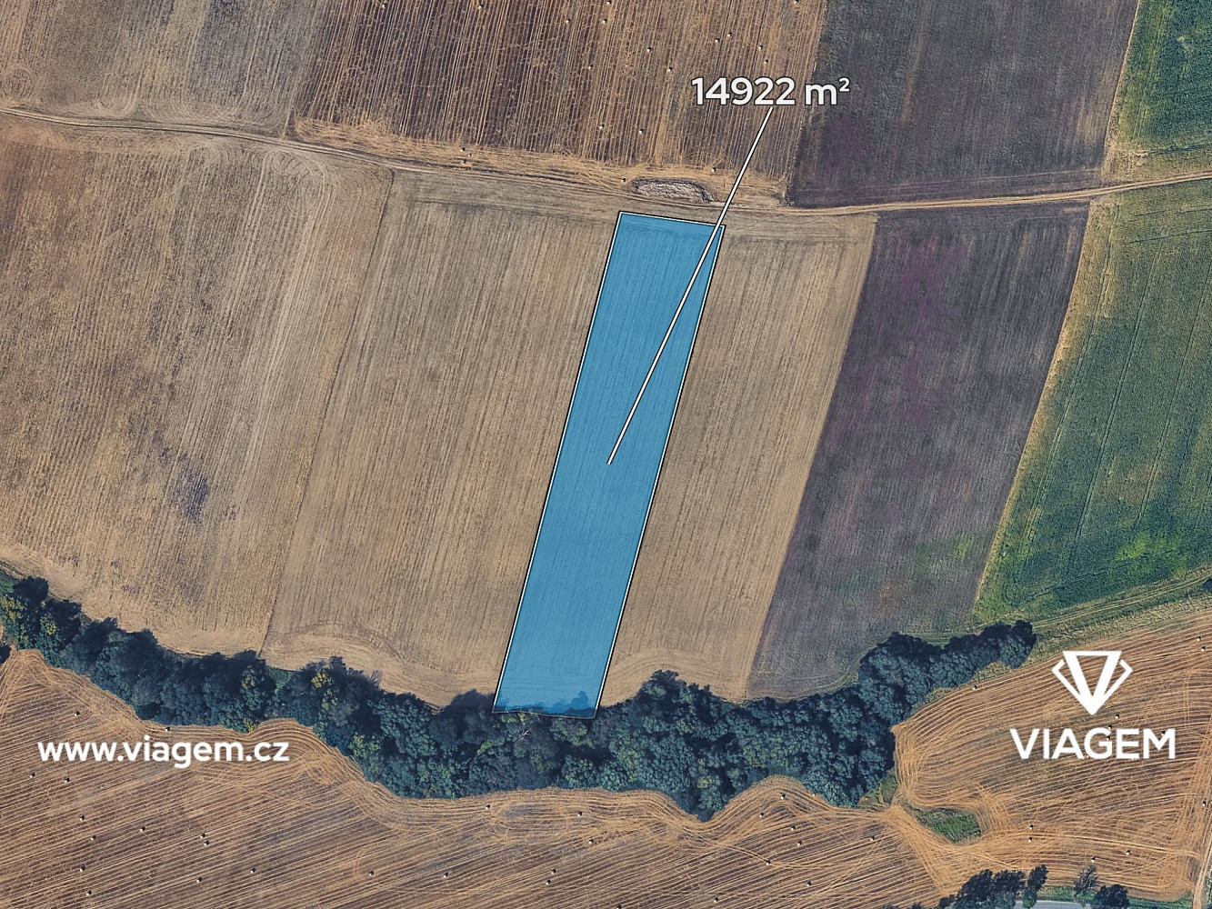 Prodej pole 6 395 m² – pohled 2