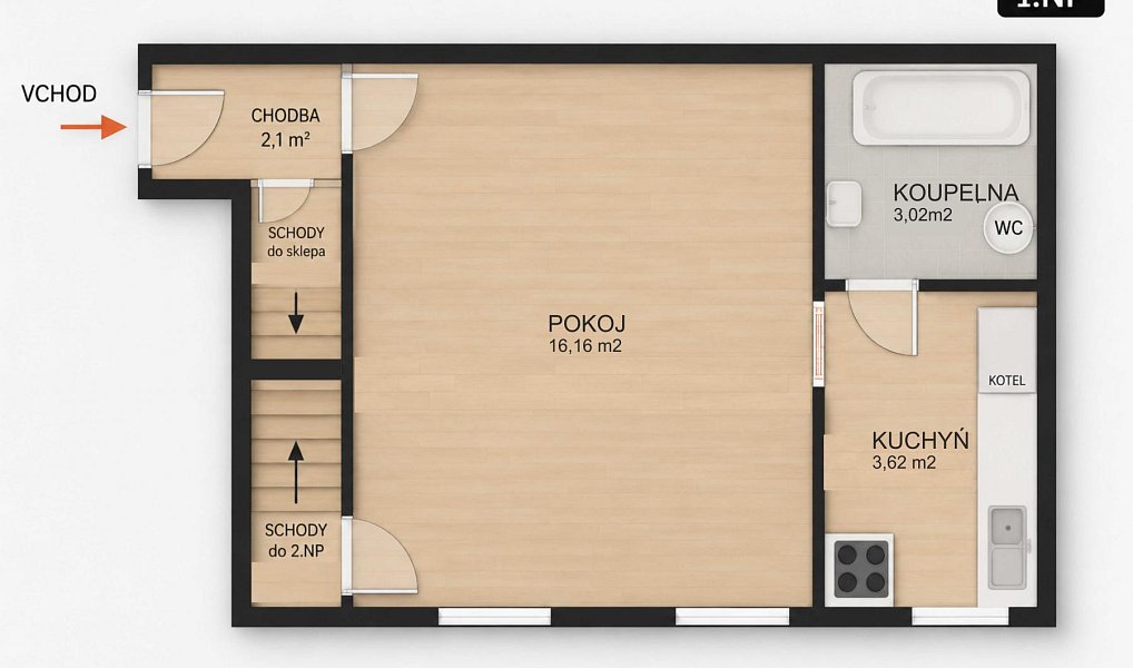 Prodej bytu 3+1 60 m², Zlín – náhled fotky 21