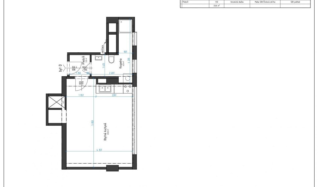 Pronájem bytu 1+kk 34 m², Chomutov – náhled fotky 8