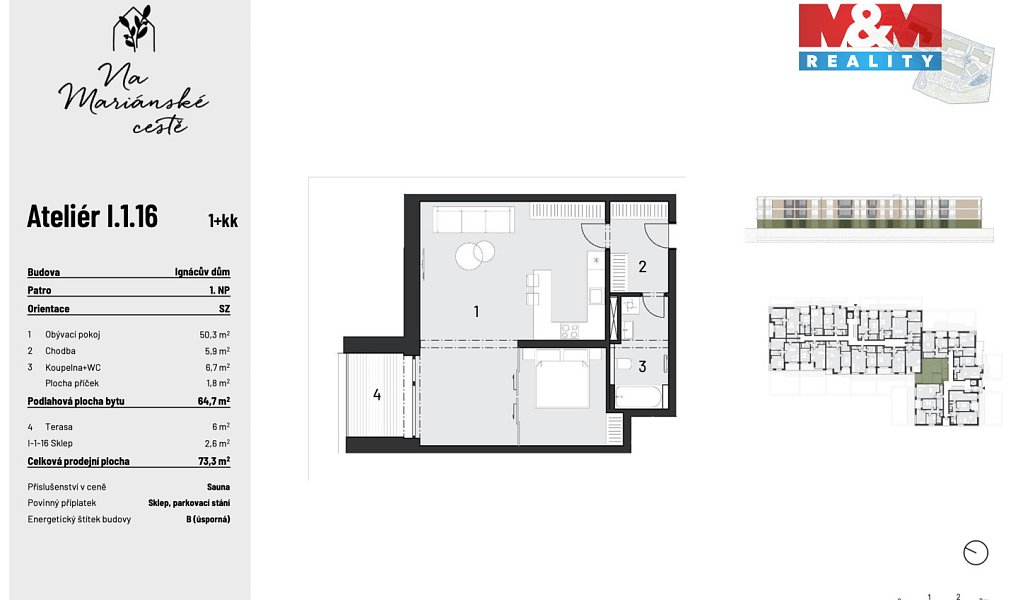 Prodej bytu 1+kk 65 m², Brandýs nad Labem-Stará Boleslav – náhled fotky 7