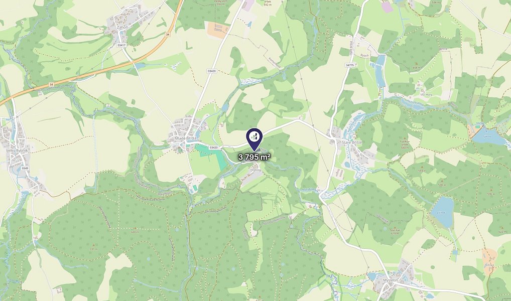Prodej louky 3 795 m², Staré Bříště – náhled fotky 3