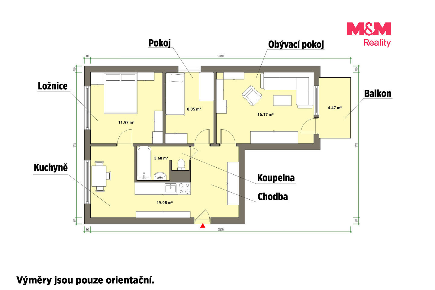 Prodej bytu 3+1 60 m² — photo 4