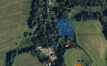 Prodej stavebního pozemku 3 164 m², Dvorce, okres Bruntál