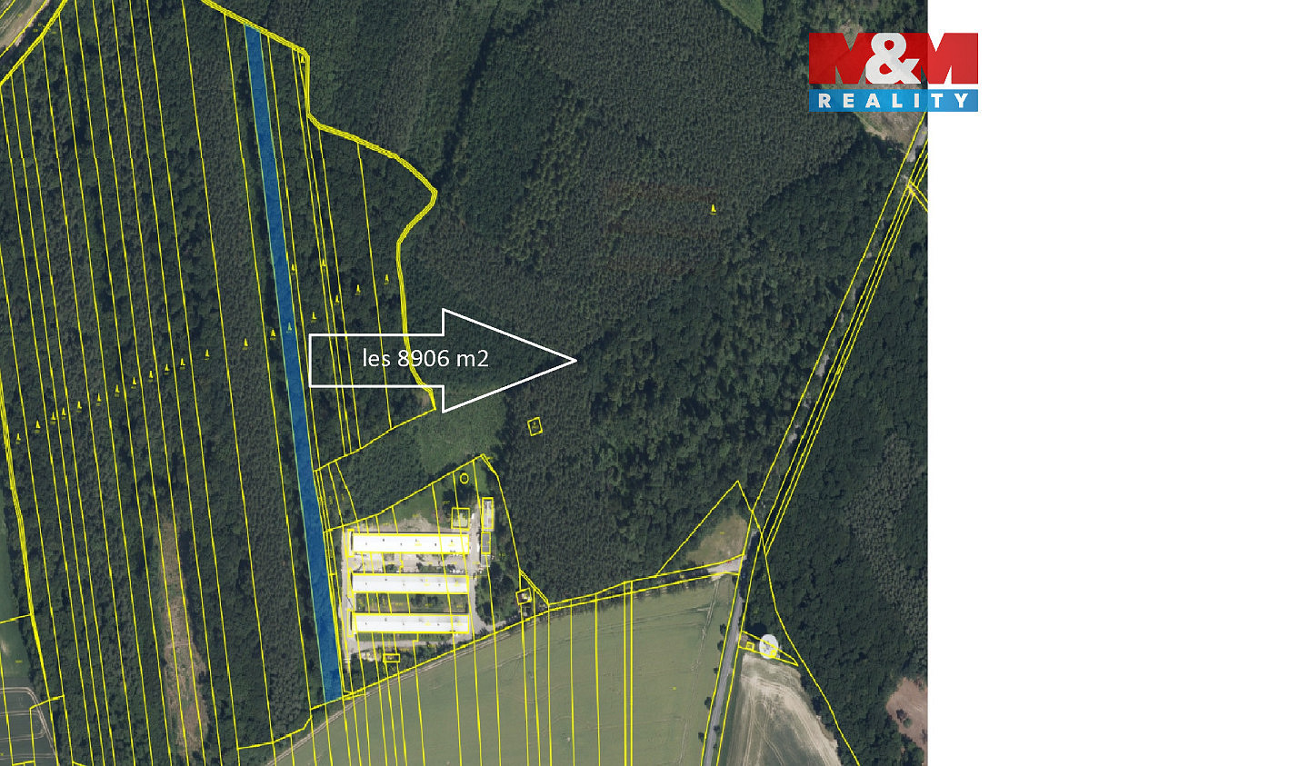 Prodej lesa 8 906 m²