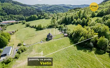 Prodej stavebního pozemku 5 915 m², Janišov, Vsetín - Rokytnice