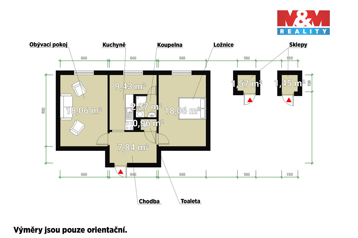 Prodej bytu 2+1 63 m² – fotografie 2