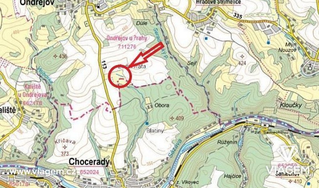Prodej pole 685 m², Ondřejov – náhled fotky 3