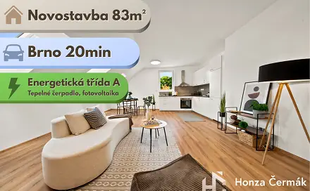 Prodej bytu 3+kk 83 m², Pohořelice - Smolín, okres Brno-venkov