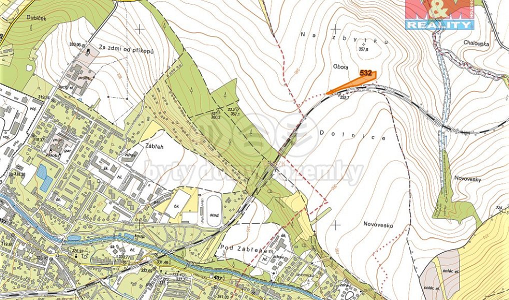 Prodej pole 1 181 m², Chvalčov – náhled fotky 3