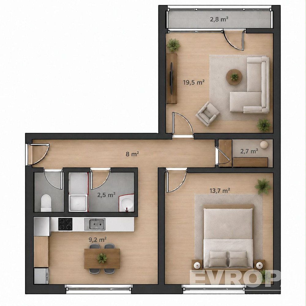 Prodej bytu 2+1 61 m² – fotografie 3