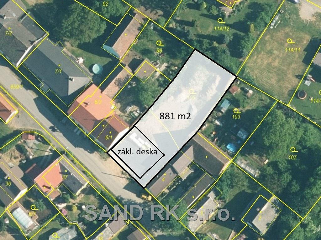 Prodej stavebního pozemku 881 m² – fotografie 2