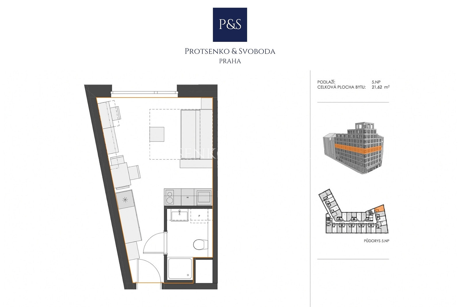 Prodej bytu 1+kk 22 m² – pohled 6