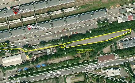 Podnájem odstavené/ parkovací plochy Praha 3 - Nákladové nádraží Žižkov, Jana Želivského, Praha 3 - Žižkov